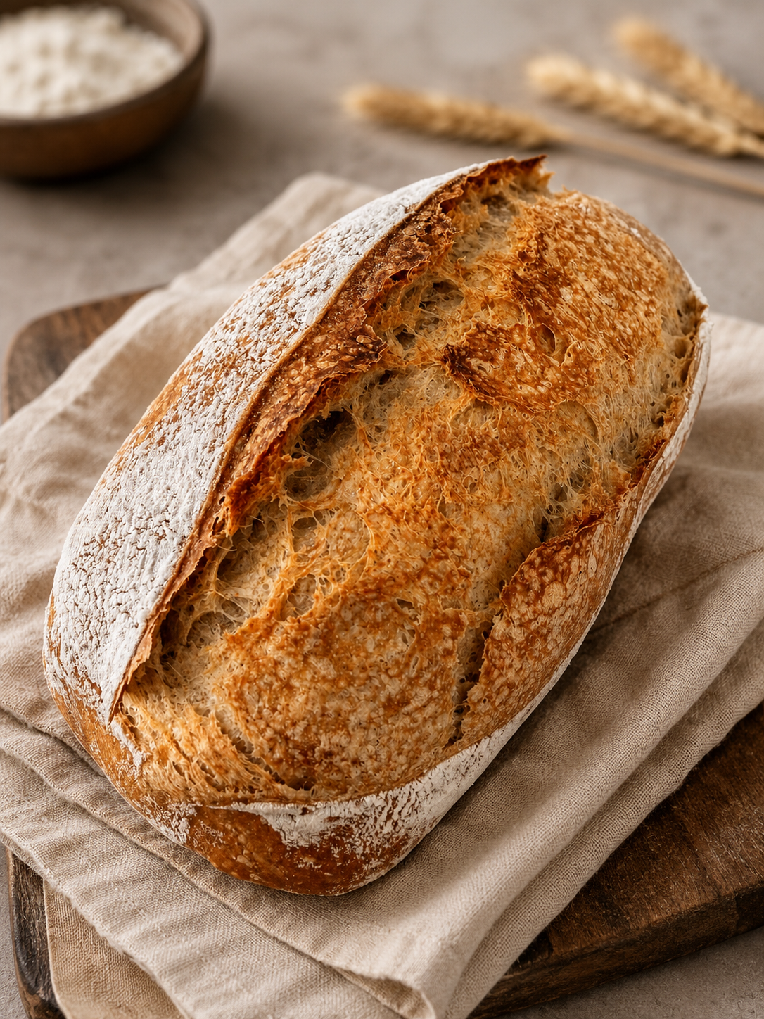 Pan de caja de masa madre